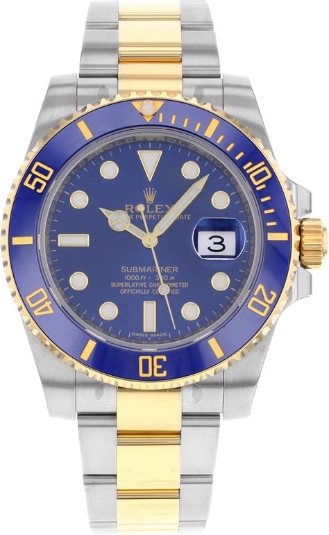 rolex submariner acciaio e oro blu usato